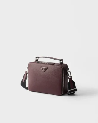 Prada Brique Medium Saffiano Leather Bag
