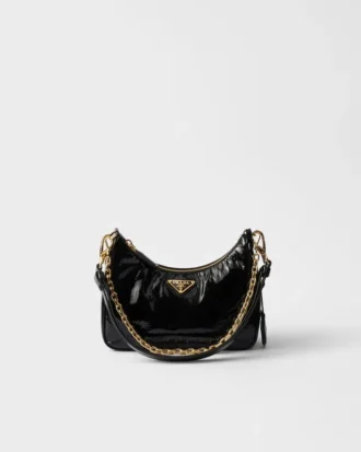 Prada Re-Edition Mini Naplak Patent Leather Bag