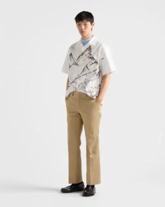 Printed Cotton Bowling Shirt
