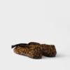 Printed Leather Ballerinas with Bow