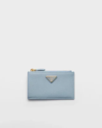 Printed Saffiano Leather Card Holder