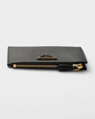 Printed Saffiano Leather Card Holder