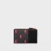 Printed Saffiano Leather Card Holder