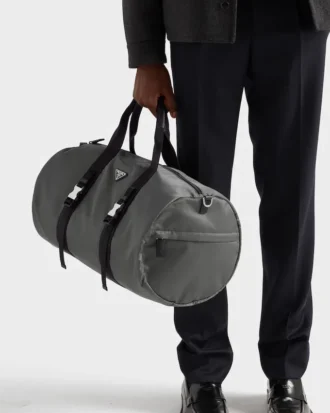 Re-Nylon and Saffiano Leather Duffle Bag