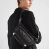 Re-Nylon and Saffiano Leather Shoulder Bag