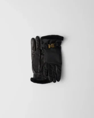 Re-Nylon and Shearling Gloves
