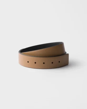 Reversible Saffiano Leather Belt Strap