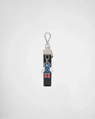 Saffiano Leather Keychain