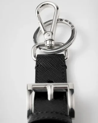 Saffiano Leather Keychain