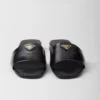 Saffiano Patent Leather Slides