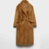 Shearling Double-Breasted Coat