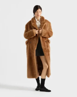 Shearling Double-Breasted Coat