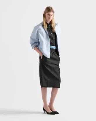 Short-Sleeved Chambray Shirt