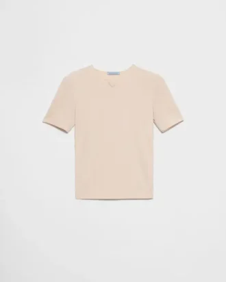 Short-Sleeved Stretch Fabric T-Shirt