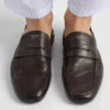 Shuffle Antiqued Leather Loafers