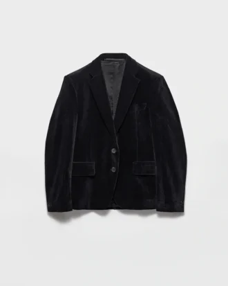 Single-Breasted Velvet Jacket