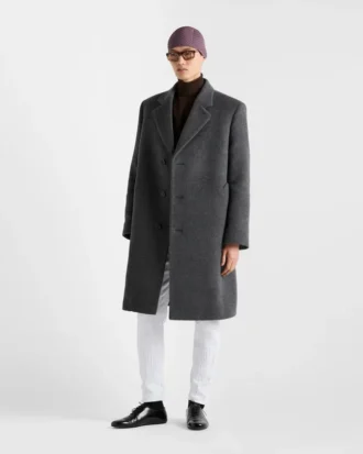 Single-Breasted Wool Coat