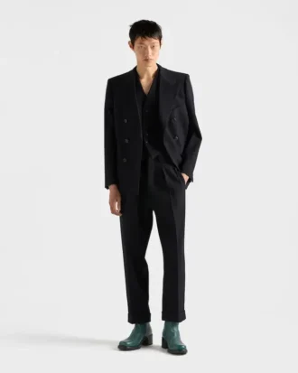 Single-Breasted Wool Vest