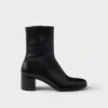 Stretch Nappa Leather Booties