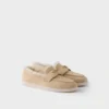 Suede and Shearling Loafers