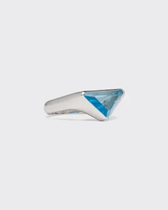 Swiss Blue Topaz Logo Ring