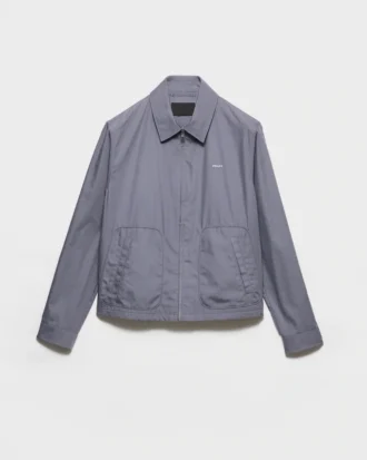 Technical Cotton Zipper Blouson Jacket