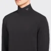 Technical Jersey Mock Turtleneck