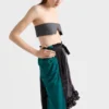 Technical Taffeta Patchwork Skirt