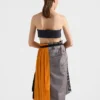 Technical Taffeta Patchwork Skirt