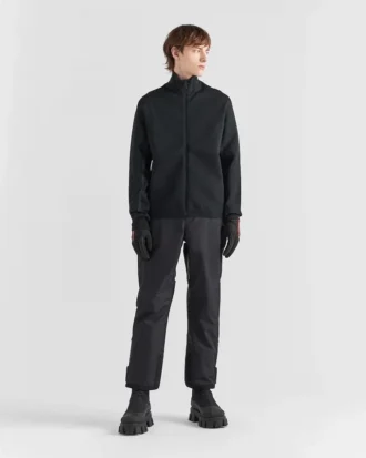 Techno Knit Turtleneck Zip-Up Sweatshirt