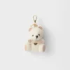 Teddy Bear Key Ring Charm with Metal Ring