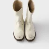 Vintage-Effect Leather Boots