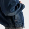 Washed Denim Blouson Jacket