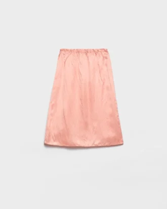 Washed Satin Skirt