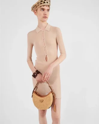 Wicker and Leather Prada Arqua Bag