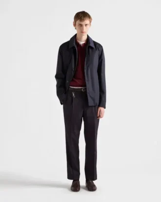 Wool and Silk Polo Sweater